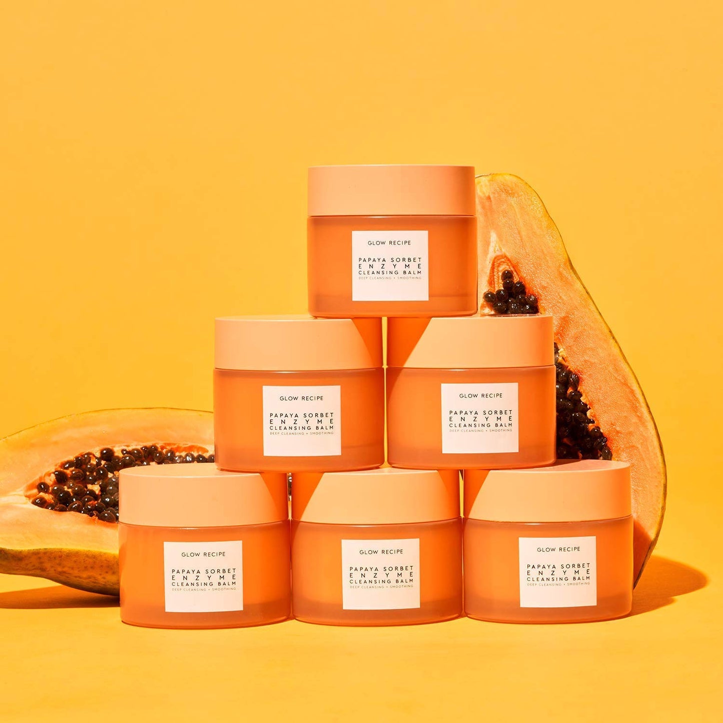 Glow Recipe Papaya Enzyme Cleansing Balm 3.38 oz – Makeup Remover & Gentle Exfoliating Face Wash to Melt Makeup, Even Skin Tone & Hydrate