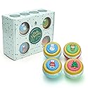 Pursonic Bath Bombs Gift Set - 4 Pcs Essential Oils Bath Bombs for Women - Spa Fizzies, Relaxation Christmas Gifts for Women (Berry Bliss, Holiday…