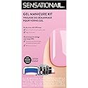 Sensationail Gel Nail Polish Starter Kit - At Home Gel Manicure 32 Piece Kit - Includes Pink Chiffon Nail Polish, LED Lamp, Polish Remover, Manicure