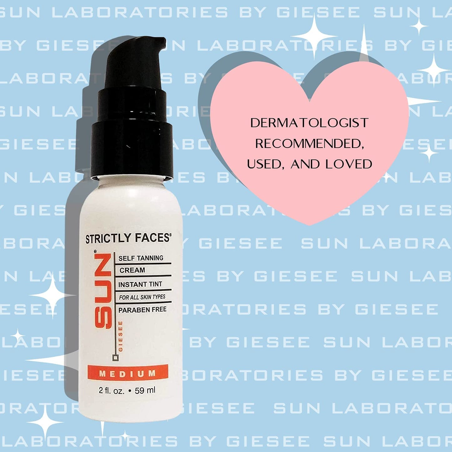 Sun Laboratories By Giesee Self Tanning Kit with 8 oz Tan Overnight Self Tanning Lotion and 2 oz Sunless Tanning Face Cream - Odorless, Non-Toxic Self