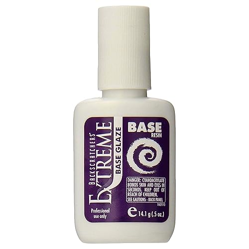 BACKSCRATCHERS Extreme Glaze - Coat Nails Resin For Acrylic Dipping Powder - Quick Dry Artificial Nail Tips Adhesive (Base Glaze)