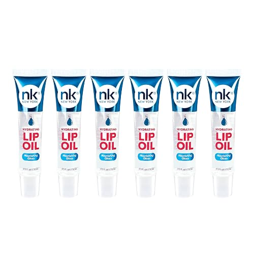 Nicka K Hydrating Lip Oil Nourishing Glass (GLOSS-6PK)