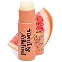 Poppy & Pout Pink Grapefruit Jumbo Lip Balm | All Natural Lip Balms & Moisturizers | Hydrates with Beeswax, Vitamin E, Organic Coconut Oil |