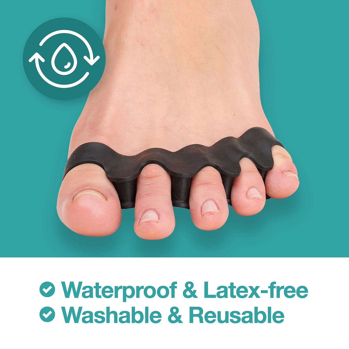 ZenToes Silicone Toe Spacers and Separators for Correct Toe Alignment, Bunion Relief, Hammertoe Straightener, Gel Orthopedic Corrector - 2 Pairs Beauty & Personal Care ZenToes