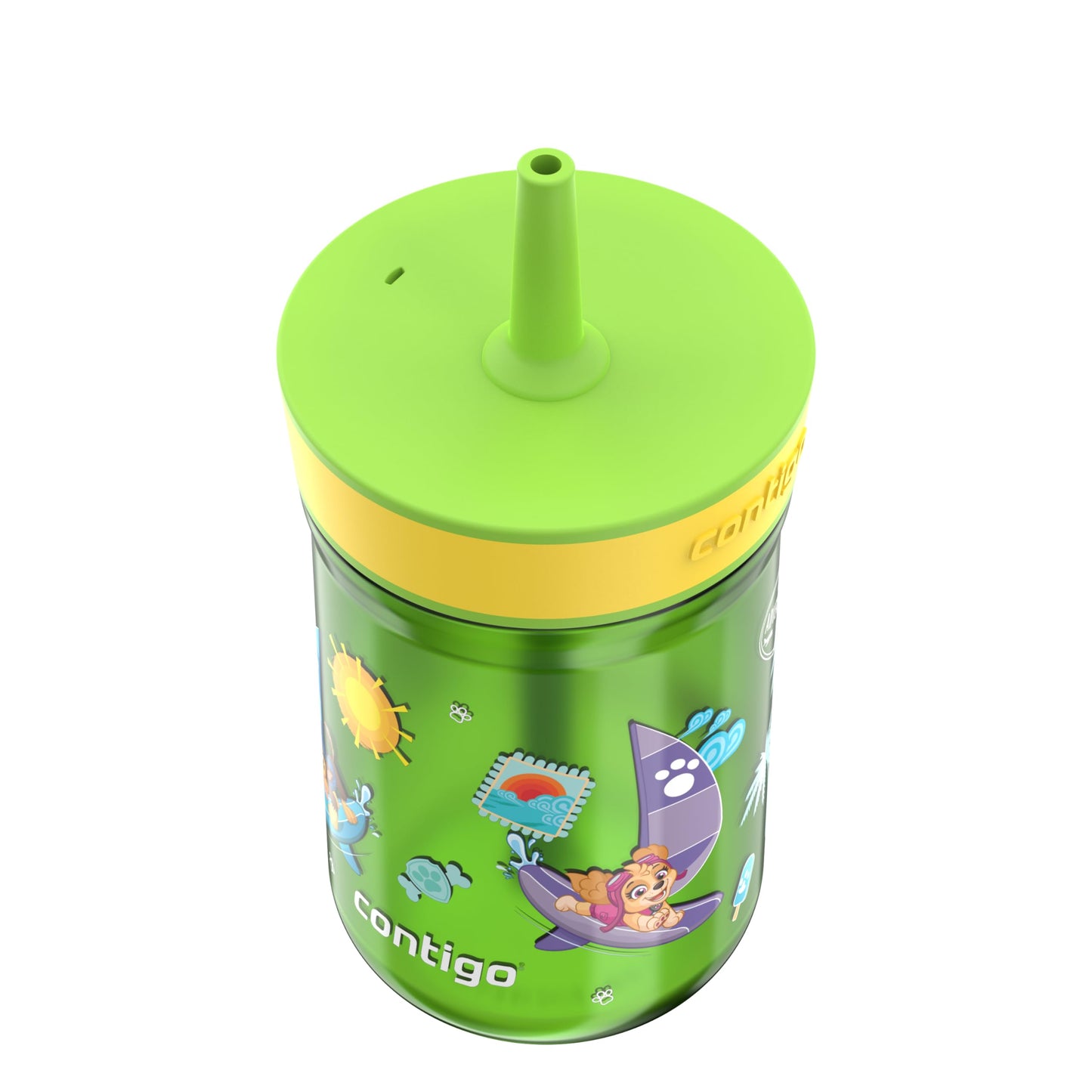 Contigo Leighton Tumbler with Straw, 14 oz, Cool Lime PAW Patrol (Color changing straw); Glacier PAW Patrol (Color changing body)