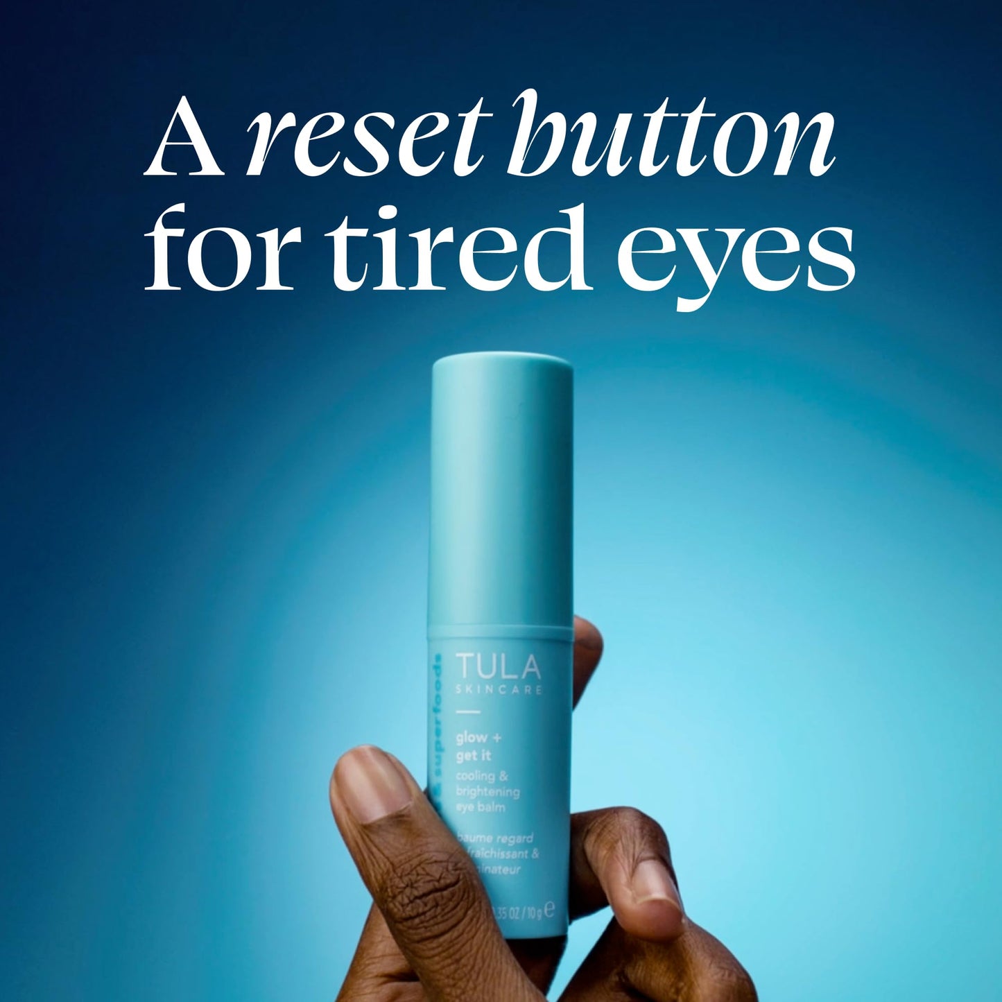 TULA Skin Care Eye Balm Glow & Get It - Dark Circle Treatment, Instantly Hydrate and Brighten Undereye Area, Portable and Perfect to Use On-the-go