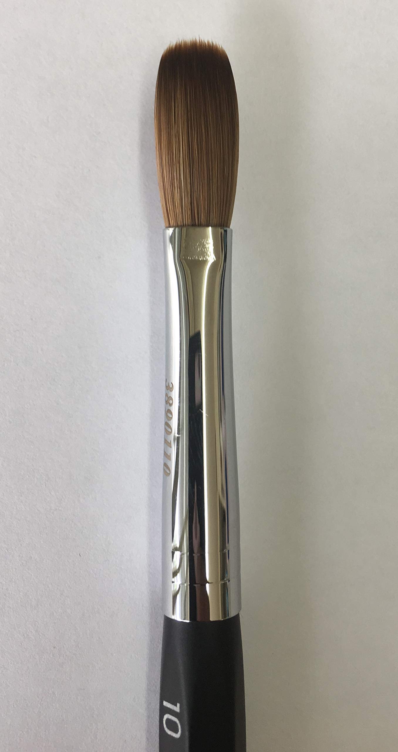 Six Angles - CRIMPED - Black Handle Petal 100% Kolinsky Acrylic Nail Brush (Crimped 10) Beauty & Personal Care Six Angles