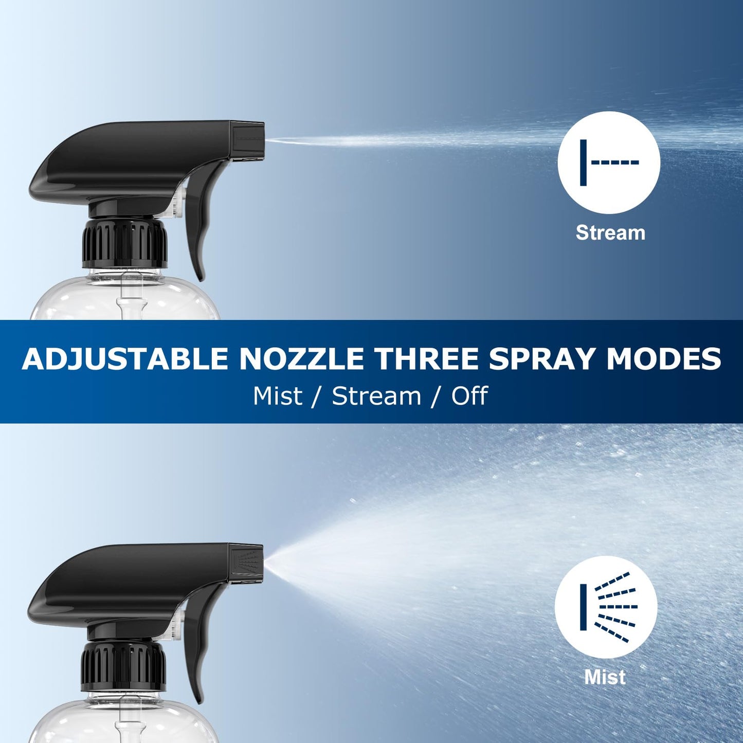 Veco 15oz Graduated Spray Bottles, 4-Pack - 360° Any-Angle Spraying for Easy Dilution, Leak-Resistant spray bottles for Cleaning, Plants, Hair & Pet Beauty and Personal Care Veco