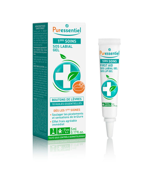 Puressentiel SOS Lip Repairing Gel - Healing Lip Product with Natural Hue - Formulated with Essential Oils and Shea Butter for Hydration - Made Beauty and Personal Care Puressentiel