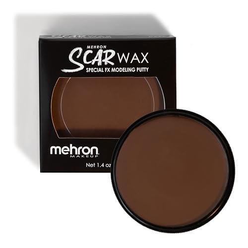 Mehron Scar Wax Special FX Modeling Putty | Moldable Soft Wax for Special FX | Made in the USA | SFX Makeup for Creating Fake Scars, Fake Wounds