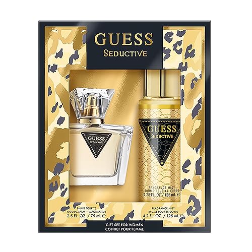Guess Guess Seductive 2.5oz EDT Spray, 0.5oz EDT Spray, 3.4oz Body Lotion, Pouch Women 4 Pc Gift Set