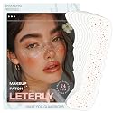 Leterly 24 Pcs Glitter Freckles Face Tattoo,Rose Gold Face Glitter Makeup Patches Cute Sparkle Freckles Patches Waterproof Makeup Speckles for Face