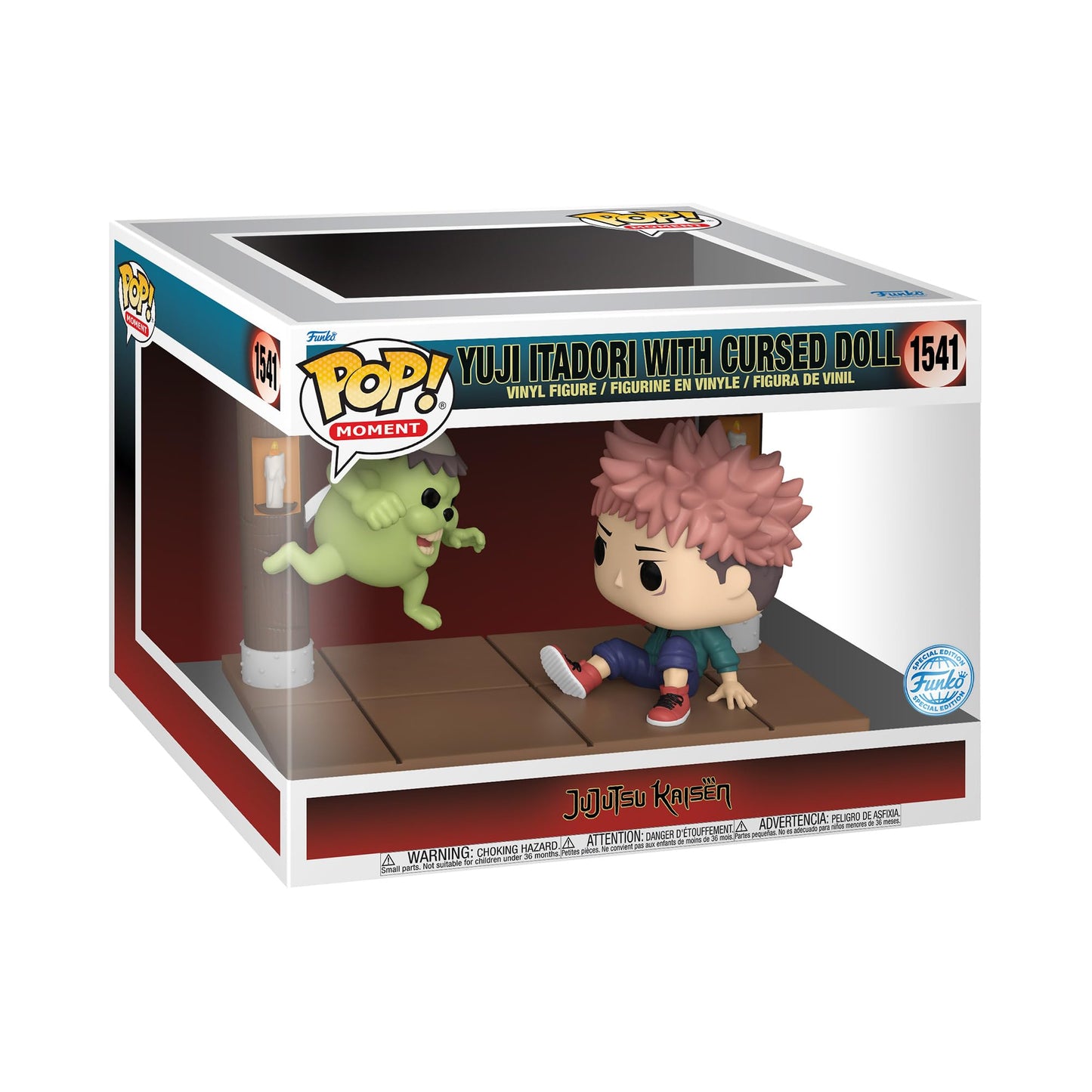 Funko Pop Moment Animation: Jujutsu Kaisen Itadori and Cursed Doll Collectible Vinyl Figure