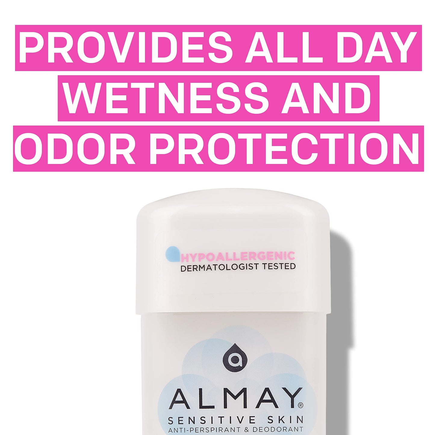 Almay Deodorant for Women, Gel Antiperspirant, Hypoallergenic, Dermatologist Tested for Sensitive Skin, Fragrance Free, 2.25 Oz Beauty and Personal Care Almay