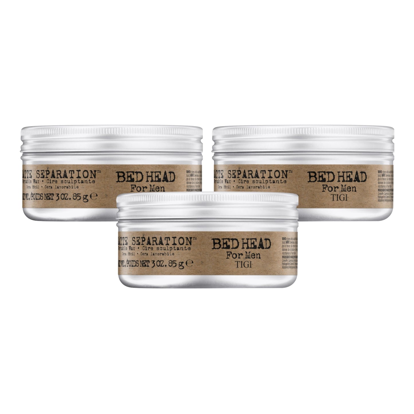 TIGI Bed Head for Men Matte Separation Workable Wax - Use for Strong Hold - For Men's Hairstyles - Use on Damp or Dry Hair - Premium Strong Hold Hair