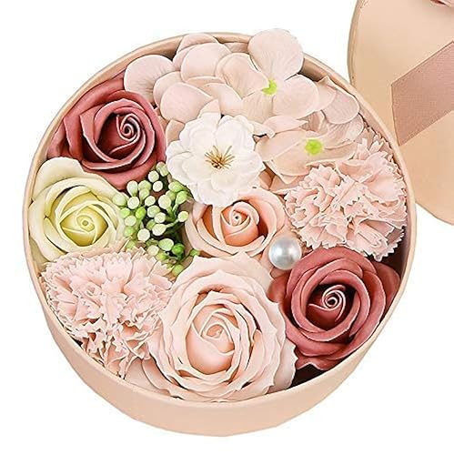 Luxury Beautiful Flora Scented Roses/Carnation Flower Bath Soap with Stem, Flower Soap in Gift Box, Gift for Birthday/Valentine's Day/Mother's Day