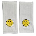 Serafina Home Smiley Smiling Face Bathroom Hand Towel - 100% Cotton Hand Towel 16 x25 Inch Perfect for Housewarming-Christmas-Birthday Gift Decor