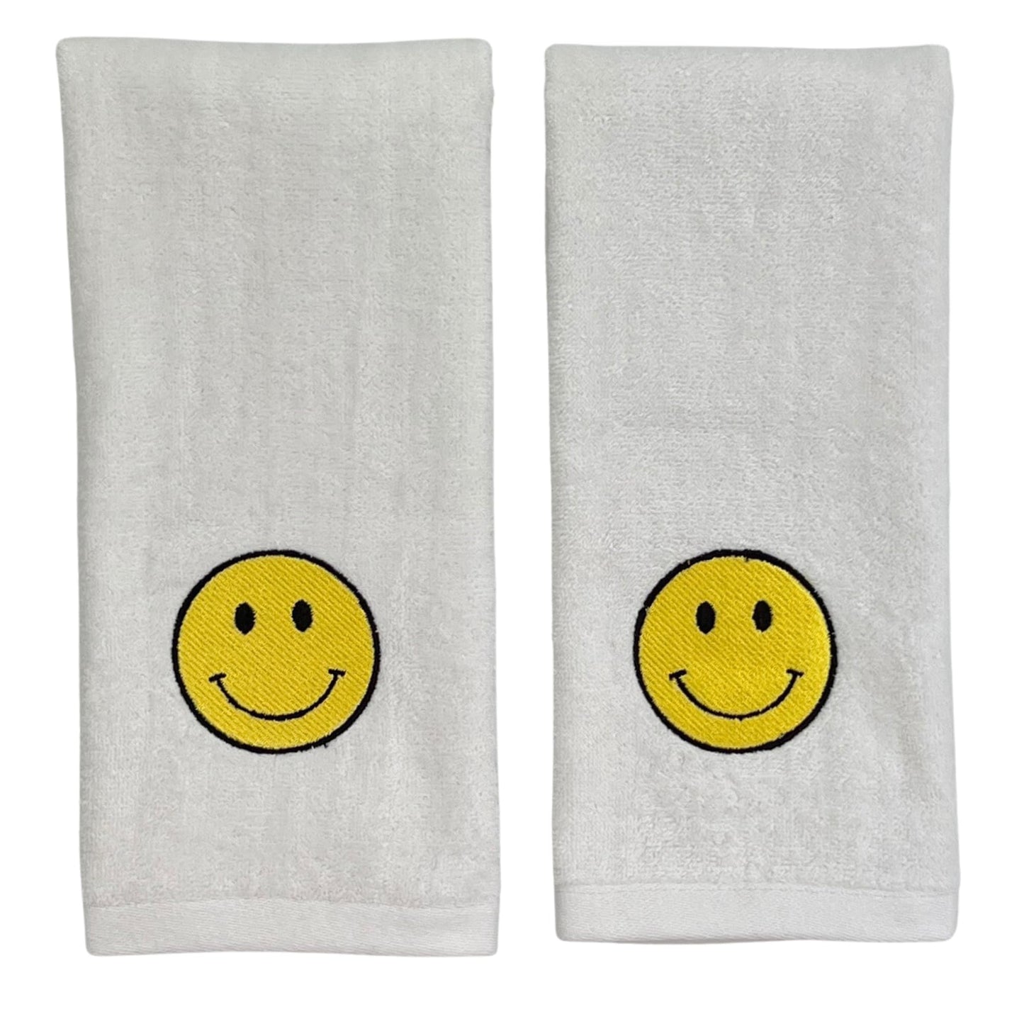 Serafina Home Smiley Smiling Face Bathroom Hand Towel - 100% Cotton Hand Towel 16 x25 Inch Perfect for Housewarming-Christmas-Birthday Gift Decor