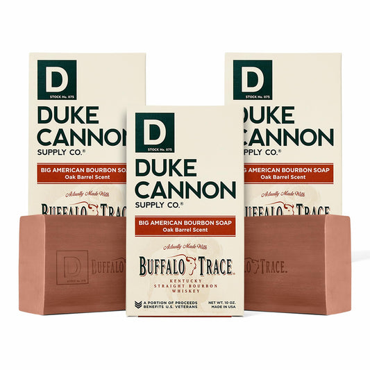 Duke Cannon Supply Co. Big Brick of Soap Bar for Men Big American Bourbon (Charred Oak Barrel Scent) - Extra Large, All Skin Types, 10 oz. (3 Pack) Beauty & Personal Care Duke Cannon Supply Co.