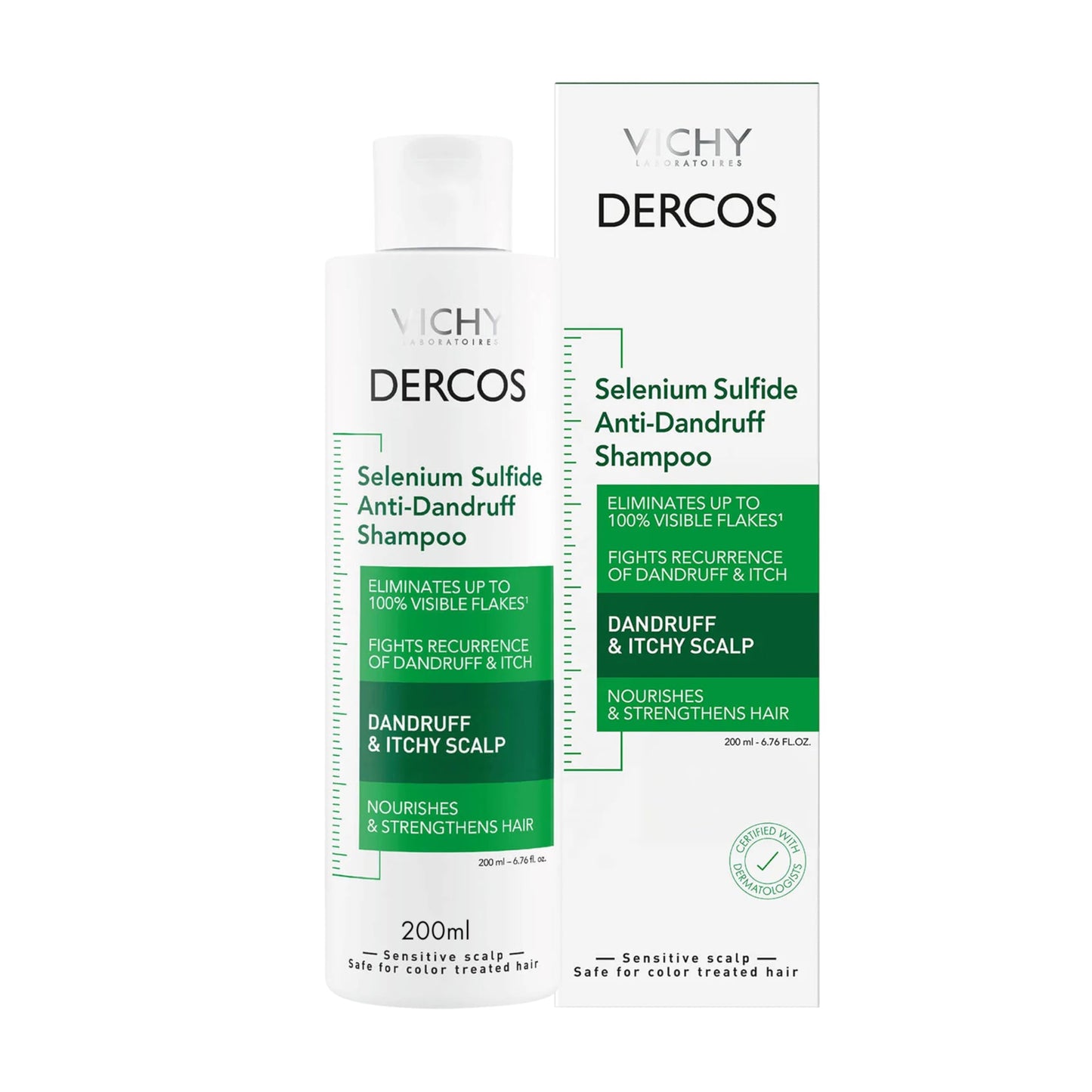 Vichy Dercos Dandruff Shampoo, Antifungal Itchy Scalp Treatment for Men & Women, Clinical Strength Selenium Sulfide, Formulated with Niacinamide Beauty and Personal Care VICHY