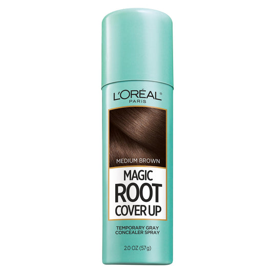 L'Oreal Paris Magic Root Cover Up Gray Hair Spray, 100% Gray Hair Coverage with Buildable, Lightweight, Transfer-Resistant, and Temporary Formula