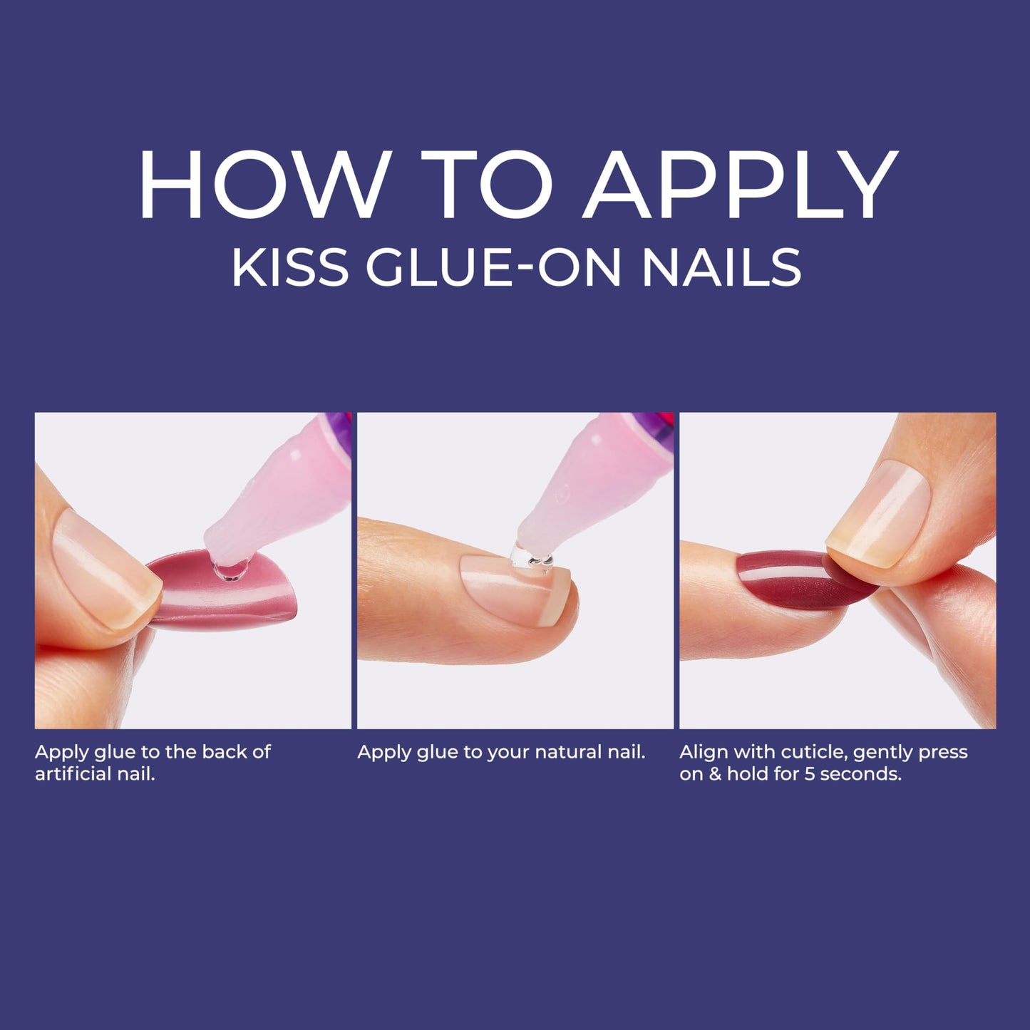 KISS Gel Fantasy, Press On Nails, Nail glue included, 'Dial Me', Gray, Short Size, Oval Shape, Includes 28 Nails, 2g glue, 1 Manicure Stick, 1 Mini Beauty & Personal Care KISS