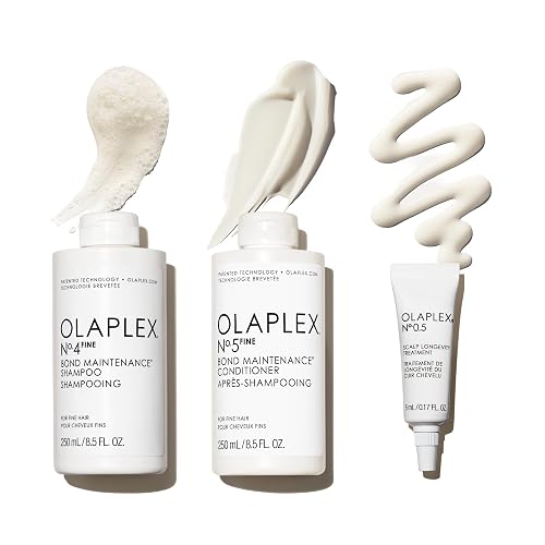 Olaplex Wash & Shine Fine Hair Kit: Nº. 4FINE, Nº. 5FINE, Nº. 0.5, Shampoo & Conditioner Set | Gently Cleanses to Volumize & Strengthen | Hydrates