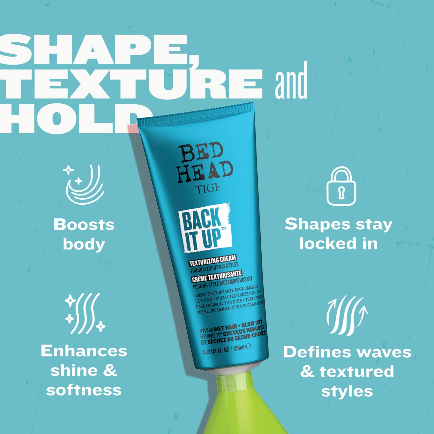 TIGI Bed Head Back It Up texturizing Cream for Shape and Texture 4.23 fl oz