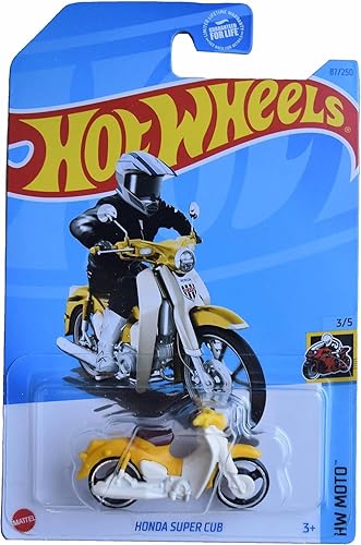 Mattel Hot Wheels Honda Super Cub, HW Moto 3/5 [Yellow] 87/250