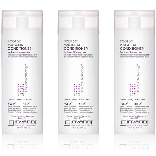 GIOVANNI 2chic Root 66 Max Volume Conditioner - Conditioner for Fine Hair, Helps Strengthen & Protect Fine, Lifeless Hair, Volumizing Conditioner
