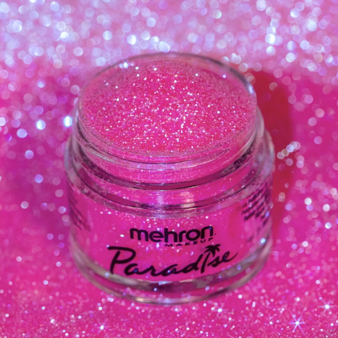 Mehron Makeup Paradise Glitter FX | Professional Cosmetic for Makeup & Art | Vibrant & Shimmering Loose Glitter .25 oz (7 g) (Pastel Pink)