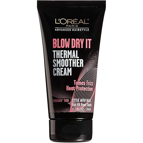 L'Oreal Paris Advanced Hairstyle Blow Dry It Thermal Smoother Cream, 5.1 Ounce