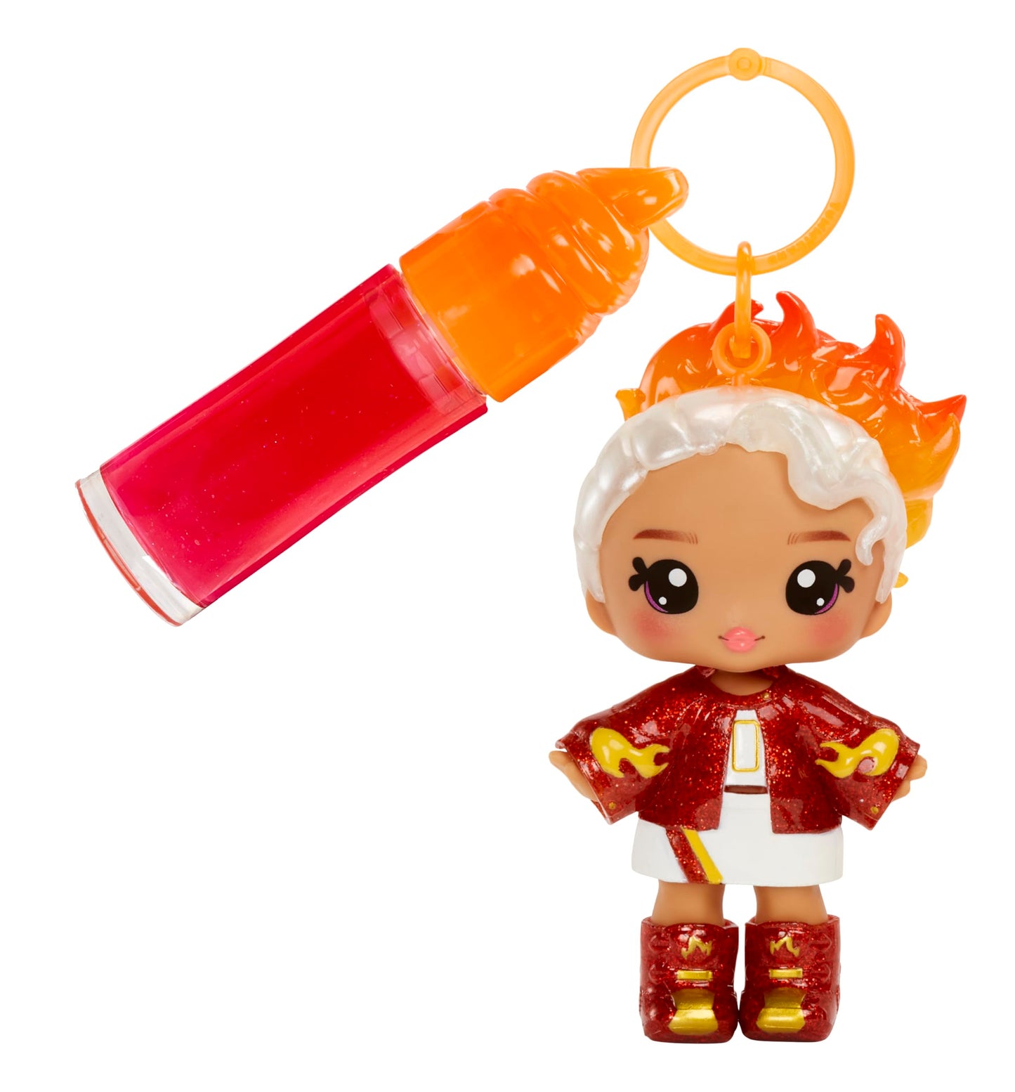Yummiland Lip Gloss Doll - Amber Cinnamon, with DIY Lip Gloss Kit, Ages 4+