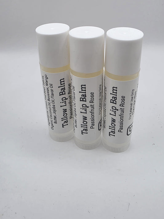 Pilgrimage Vibes Tallow Lip Balm with Nourishing Oils (Passionfruit Rose) Handmade Beauty and Personal Care Pilgrimage Vibes