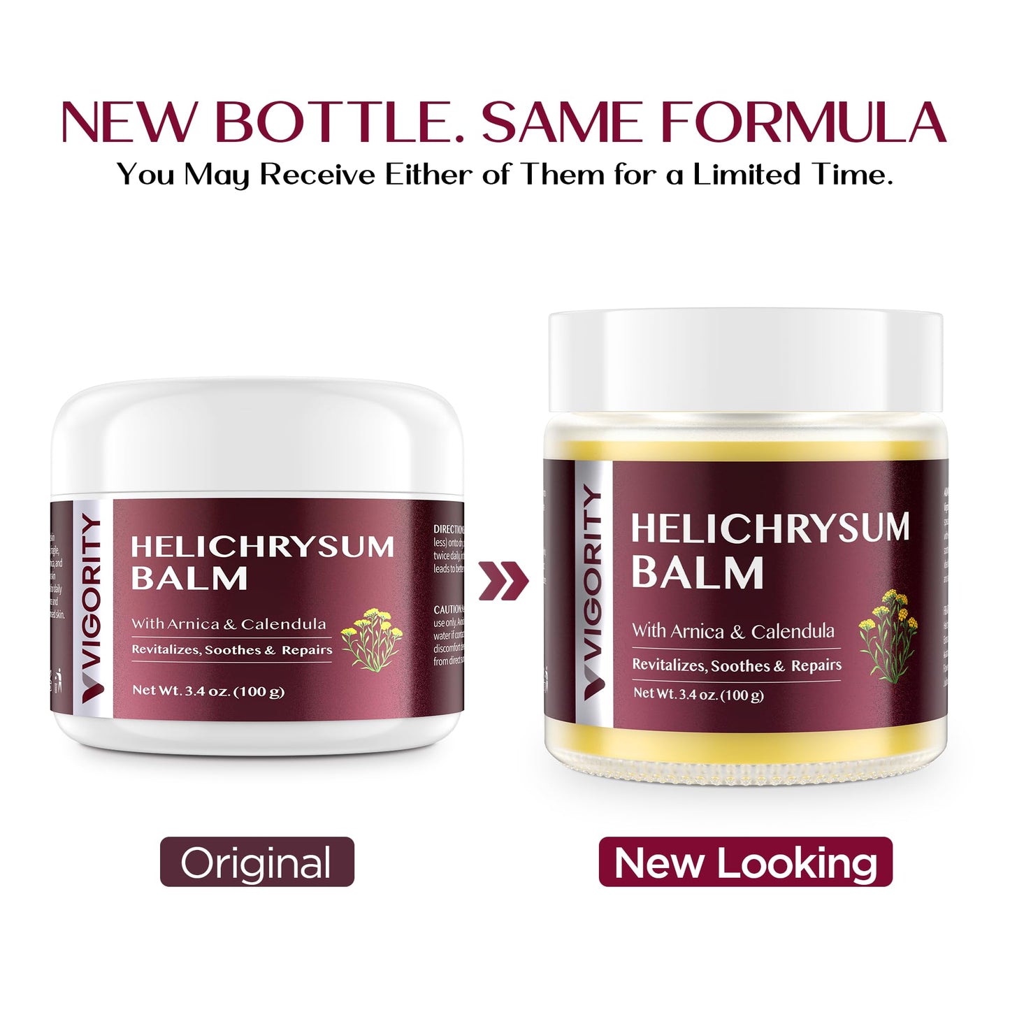 Vigority Helichrysum Balm Soothes & Repairs: Restorative Cream with Arnica & Calendula for Thin, Fragile, Bruised & Aging Skin - Moisturizes Beauty and Personal Care Vigority