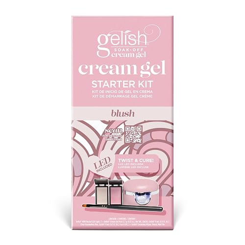 Gelish Cream Gel Soak-Off Solid Gel Polish with Brush Bundle - Blush Starter Kit Beauty & Personal Care Gelish