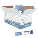 GO Essentials Travel Size Single Use Body Wash Packets - TSA Friendly, Bulk Supplies for Airbnb Essentials, Shelters & Hotels (250 Packets)