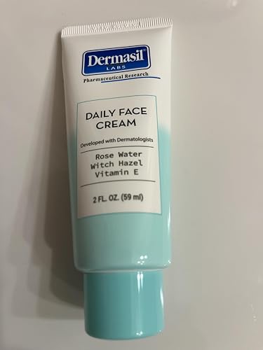 Dermasil Labs Daily Face Cream with Rose Water, Witch Hazel & Vitamin E, 2 FL OZ