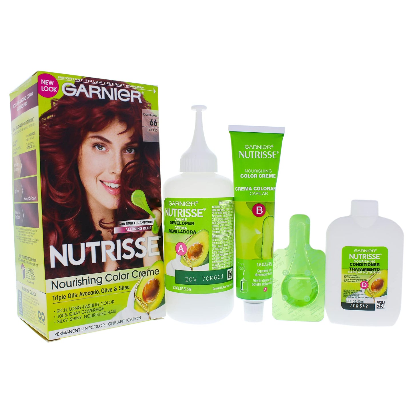 Garnier Nutrisse Nourishing Color Treatment, True Red 66