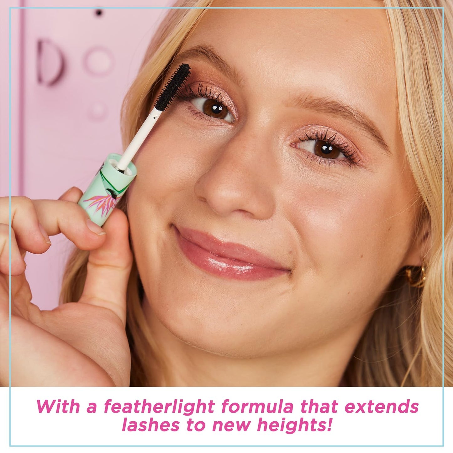 Petite 'n Pretty Feather Stretch Tubing Washable Mascara - Makeup for Kids, Tweens and Teens - Extends lashes, Easy to Apply & Remove - Non Toxic