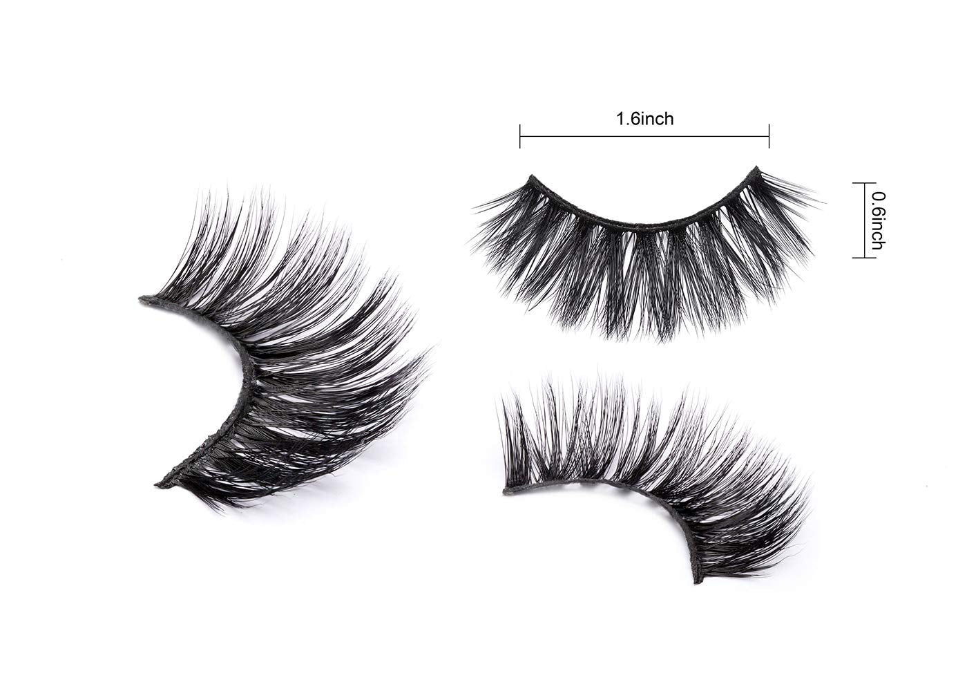 DYSILK Lashes False Eyelashes - Mink Lashes 5 Pairs 6D Faux Eyelash - Wispy Eyelashes Fluffy Strip Lashes Fake Eyelashes Reusable Lash Extension Kit |