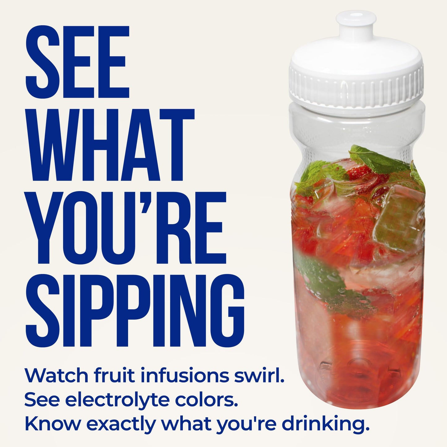 Rolling Sands Reusable Bulk Water Bottles 30 Pack - 24 Oz Sports Water Bottles, USA Made, BPA-Free, Wide Mouth for Easy Cleaning, Break Resistant…