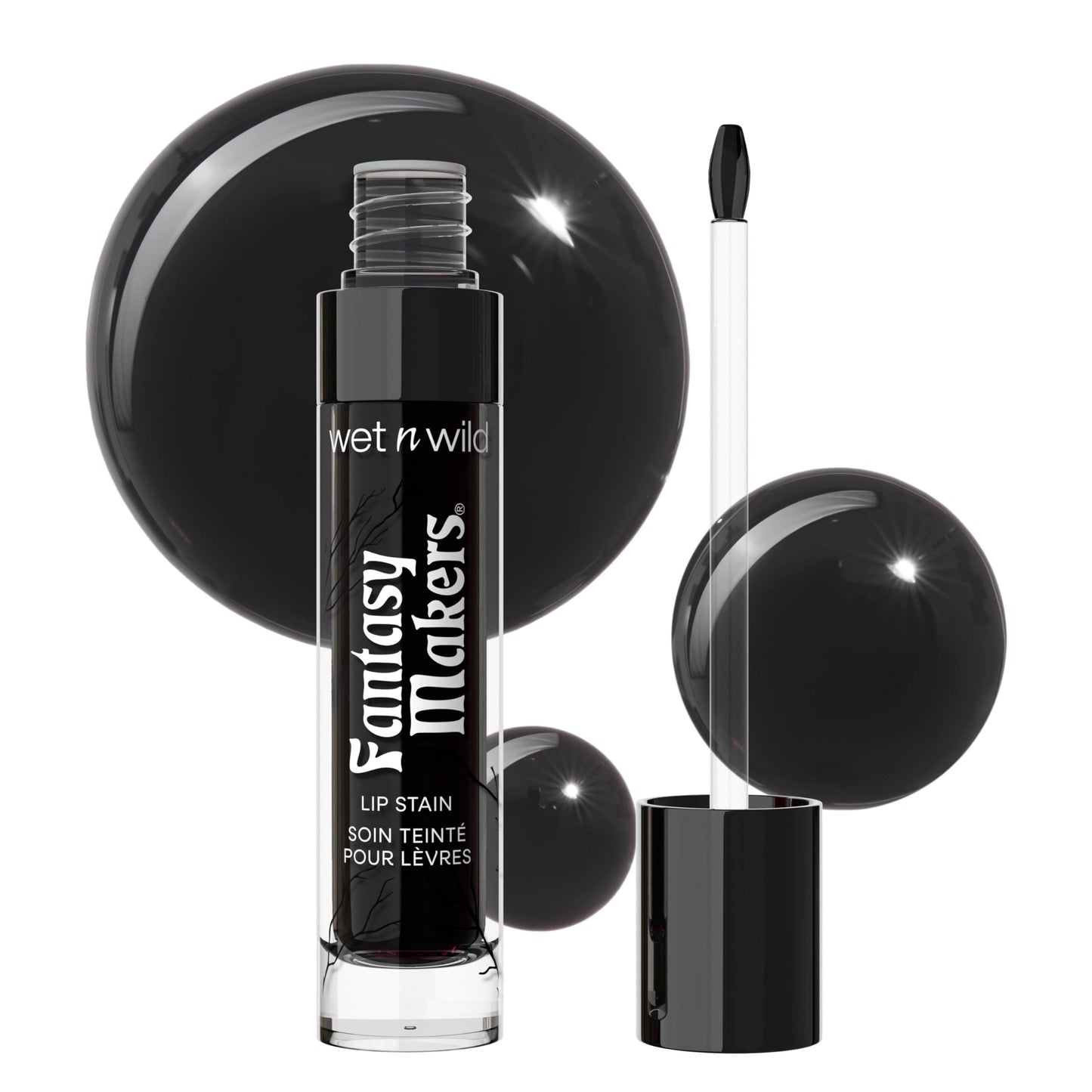 wet n wild Halloween Fantasy Makers Lip Stain, Long lasting Buildable Color, Weightless Formula, Cruelty-Free - Midnight Kiss