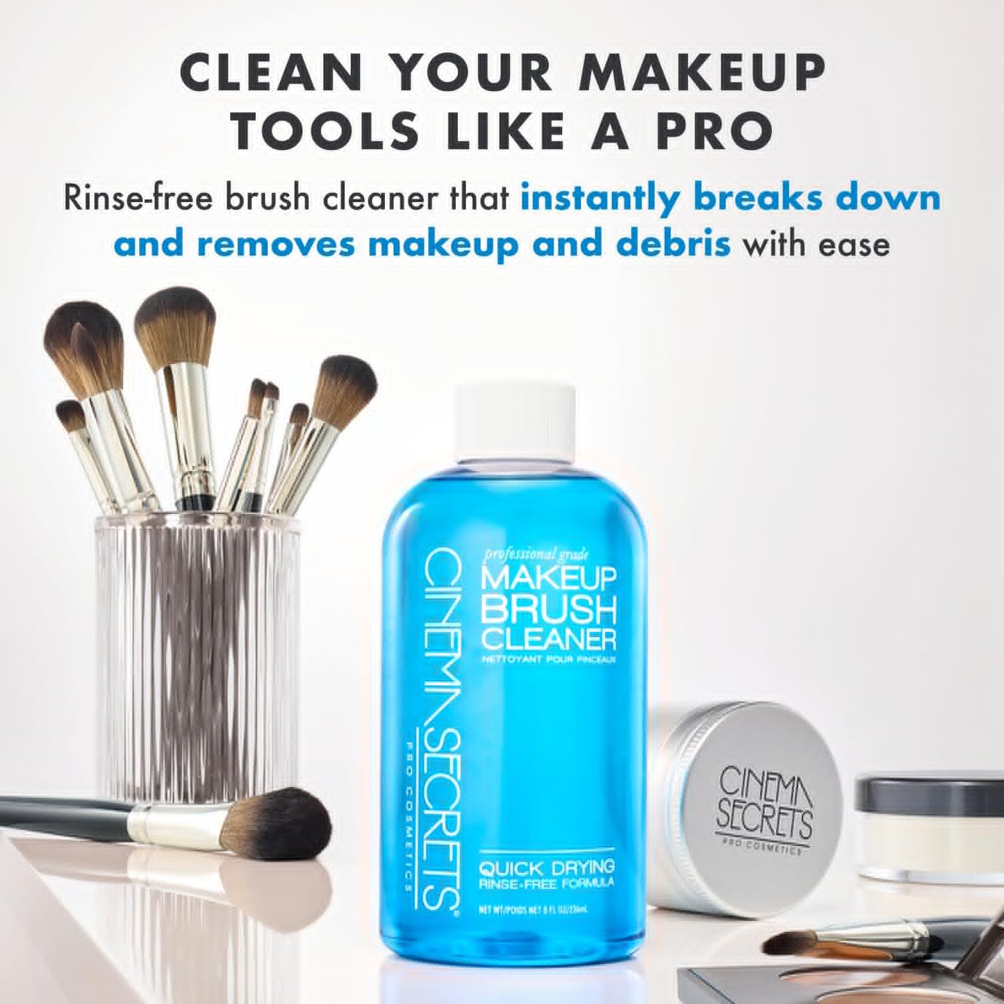 CINEMA SECRETS Professional Makeup Brush Cleaner Travel Kit