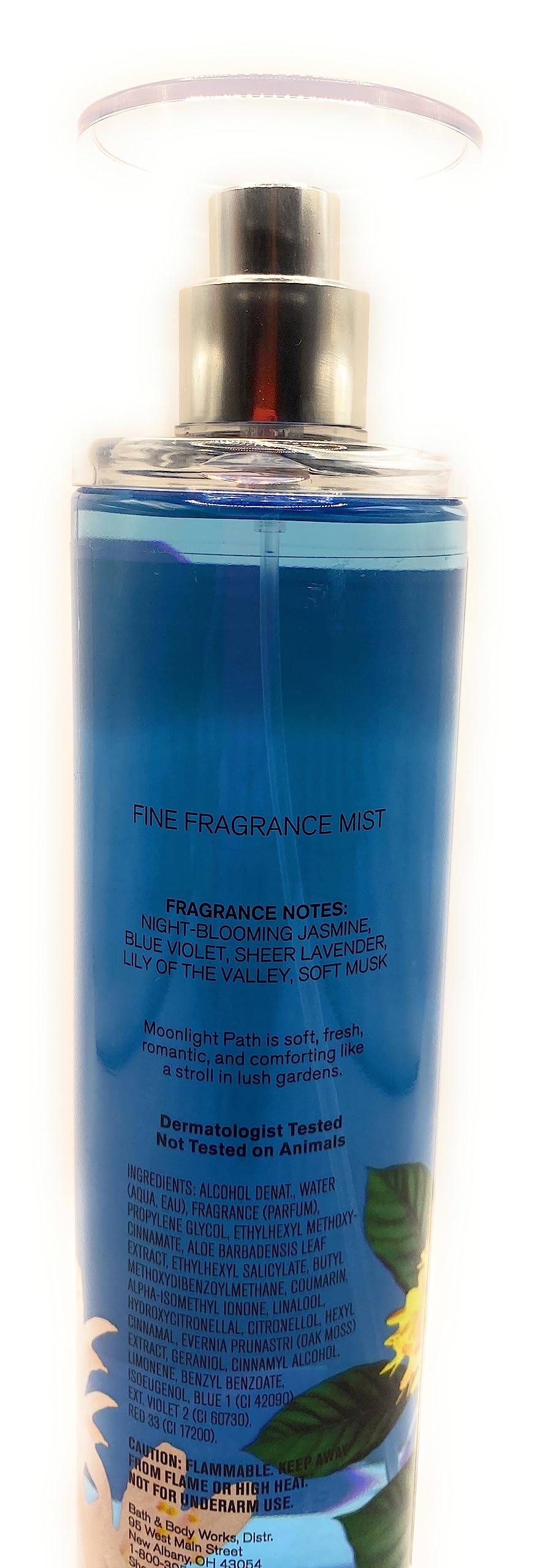 Bath & Body Works Moonlight Path Fine Fragrance Mist 8 Fluid Ounce Violet Roses Bottle