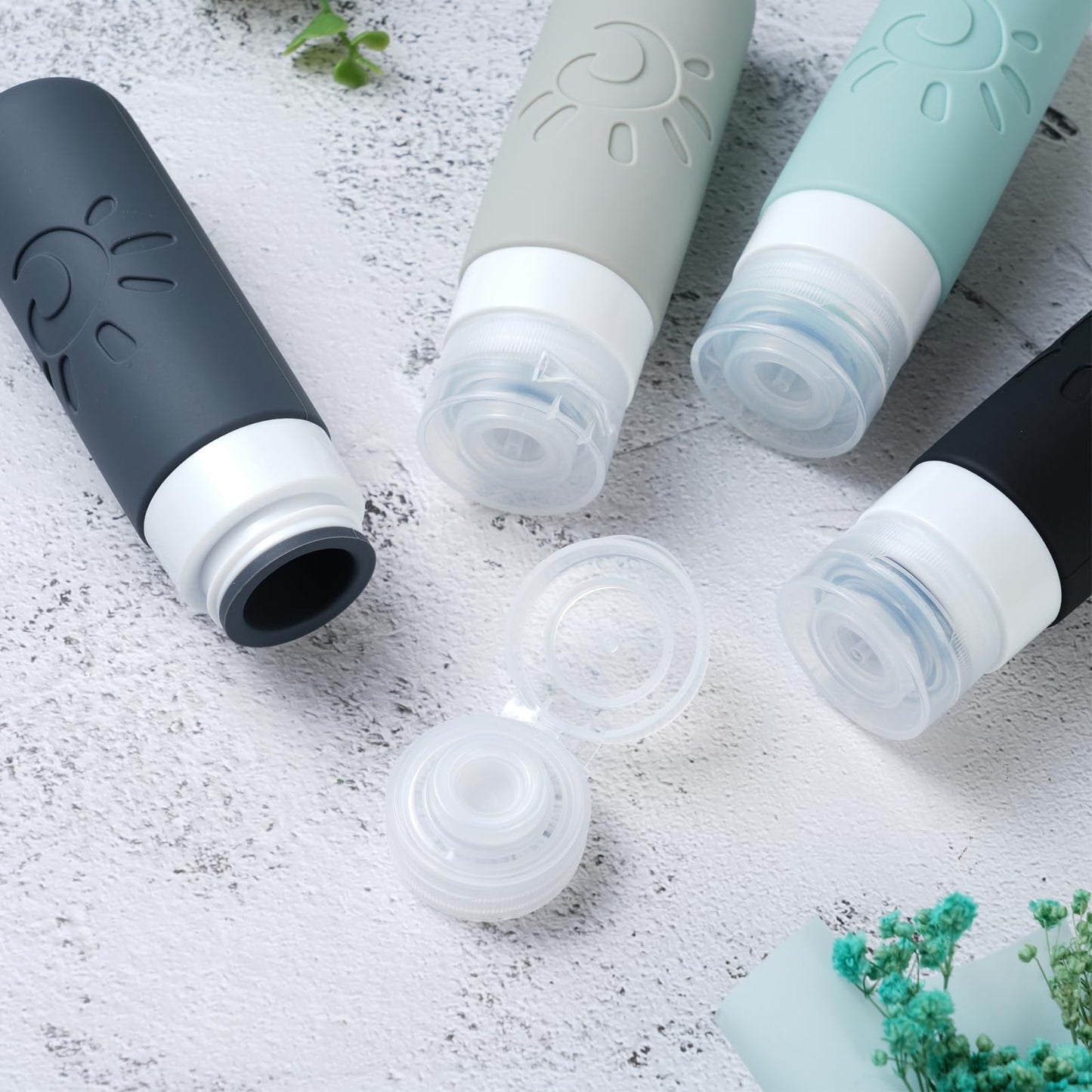 Zafit Travel Bottles for Toiletries, TSA Approved Travel Containers 3oz Leak Proof Travel Tubs Refillable Liquid Travel Accessories for Shampoo Beauty and Personal Care Zafit