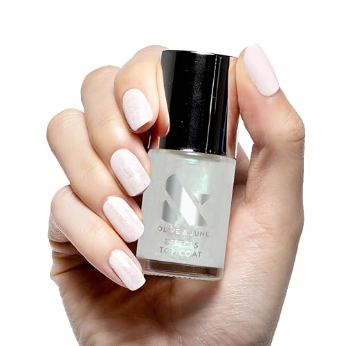 Olive & June Long Lasting Nail Polish Top Coat - Mermaid Effect | Gel-Like Finish No Lamp Needed | Lasts up to 10 days | Salon-Quality Home | Vegan Beauty & Personal Care Olive & June