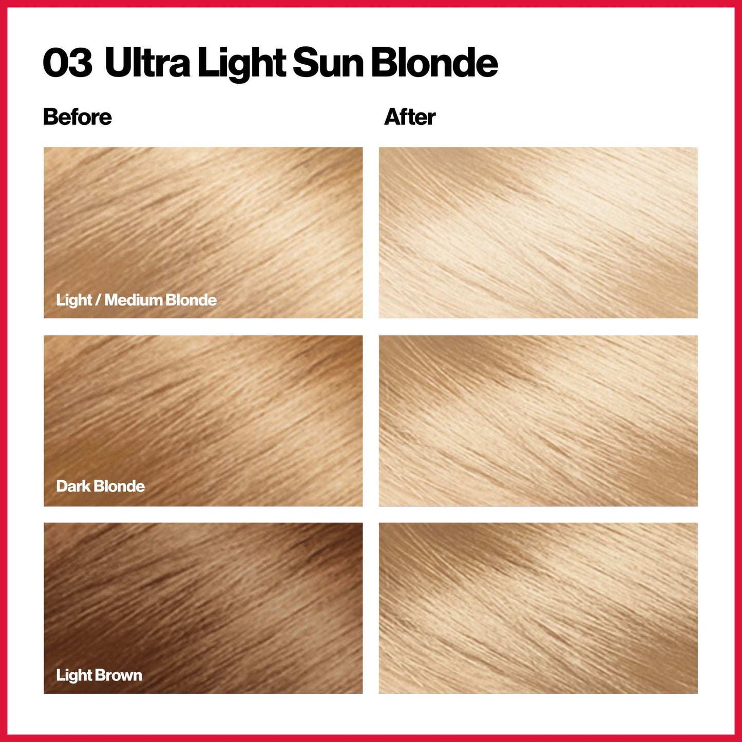 Revlon ColorSilk Hair Color, 03 Ultra Light Sun Blonde 1 ea (Pack of 4)