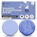 Wave Fresh Linen Shampoo & Conditioner Bar Set - Natural & Organic Moisturizing Vegan Shampoo and Conditioner Bars for Women & Men - Long-Lasting