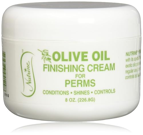 Nutrine Finishing Cream Olive Oil Jar For Perms, 8 Ounce